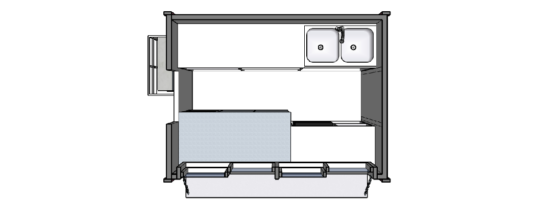 7ft outdoor food kiosk floor plan